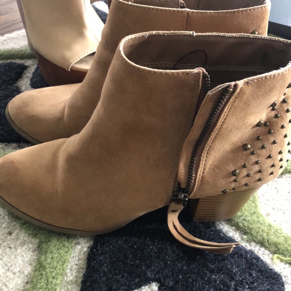 Express ankle studded booties gently used